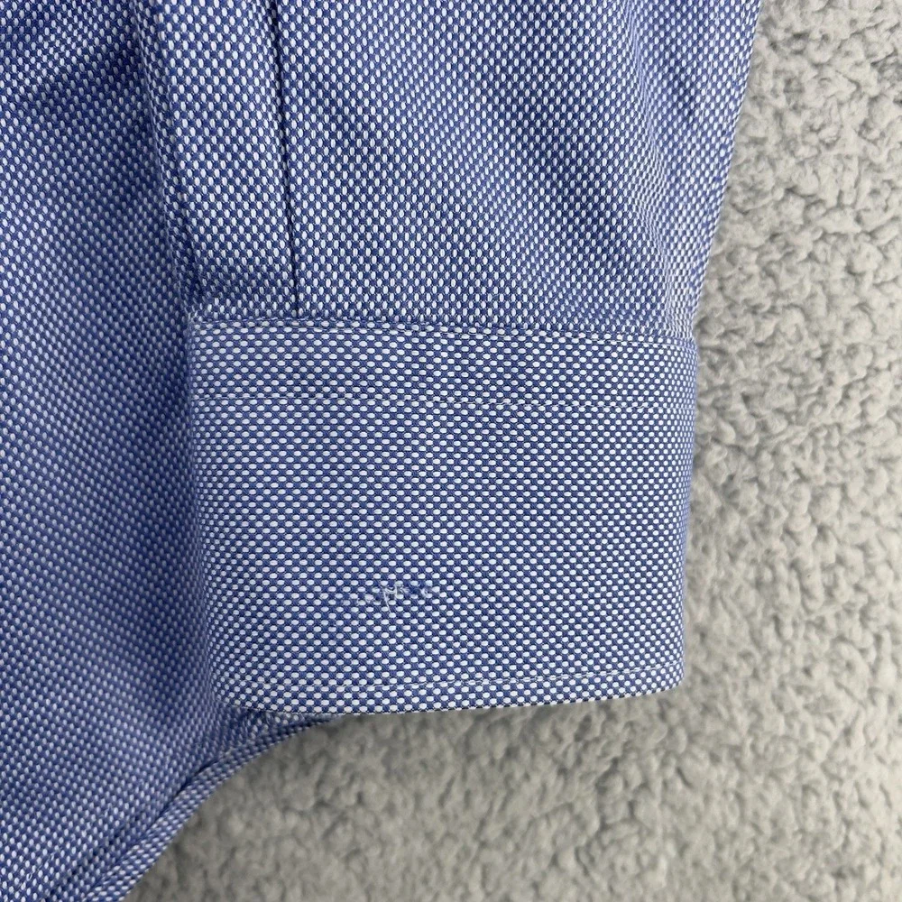 Peter Millar Long Sleeve  Button Down Mens Nanoluxe Easycare Sz Large Blue - Picture 12 of 14